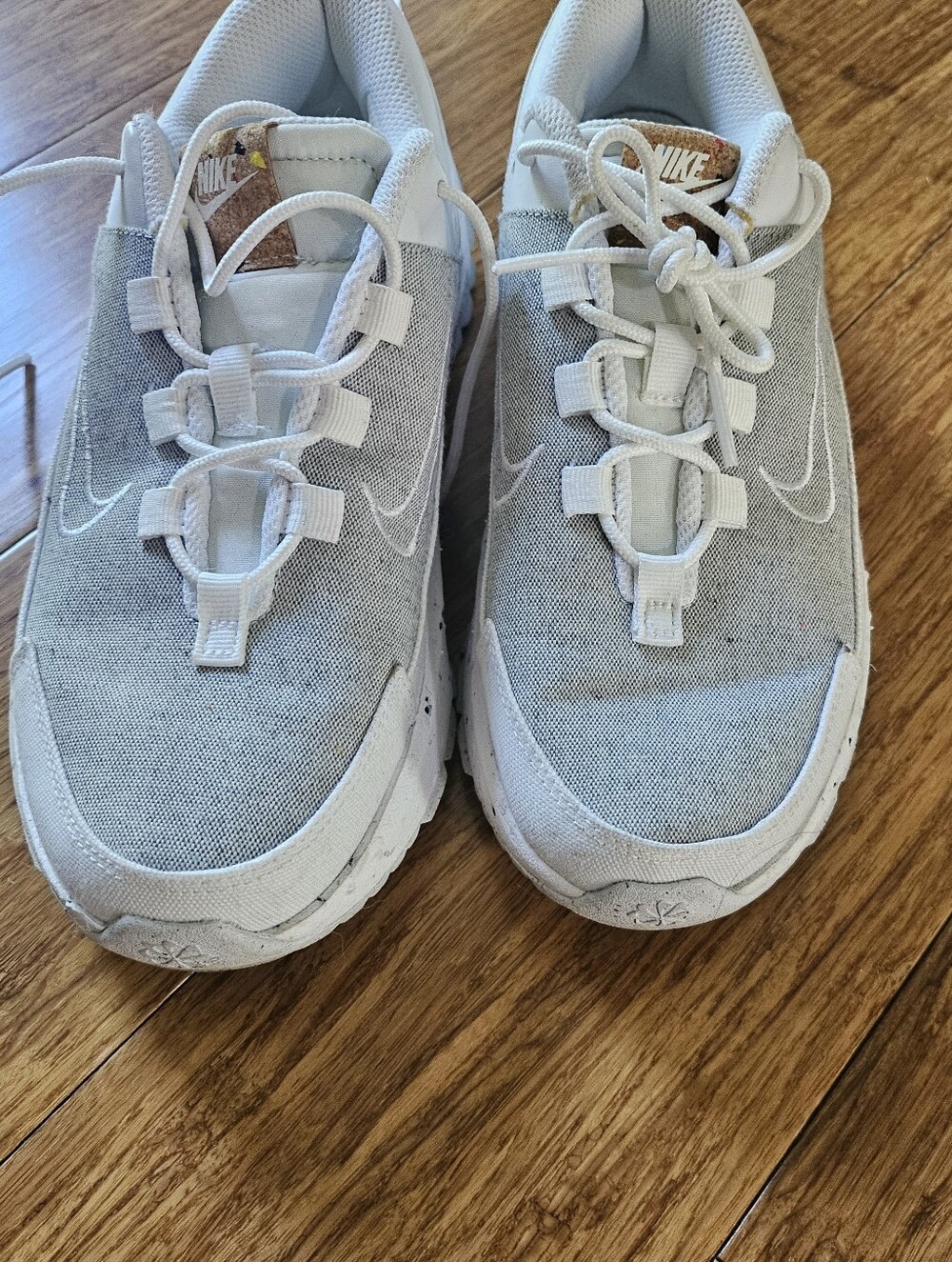 Nike Light Gray and White Athletic Sneakers